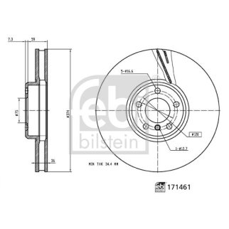 Диск тормозной FEBI 171461 фото