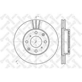 6020-2615V-SX_диск тормозной передний! Honda Civic 1.4-1.6 91> фото