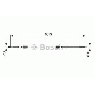 Трос стояночного тормоза левый BOSCH 1 987 477 987 фото