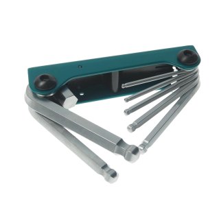 Набор ключей шестигранных с шаром складной (2,5-10мм) 7пр. ROCKFORCE фото