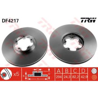 Диск тормозной TRW DF4217 фото