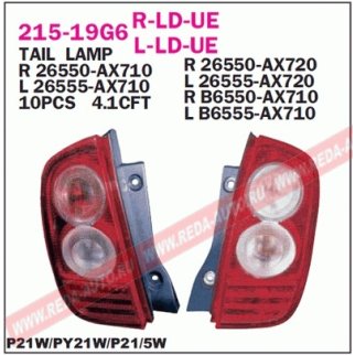 Фонарь задний лев NISSAN: MICRA 02- фото