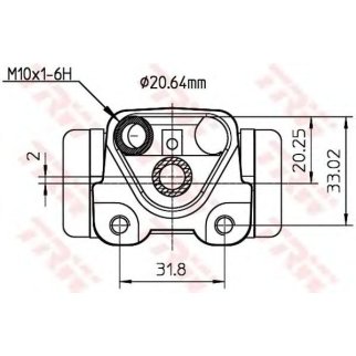 Цилиндр тормозной TRW BWF291 фото