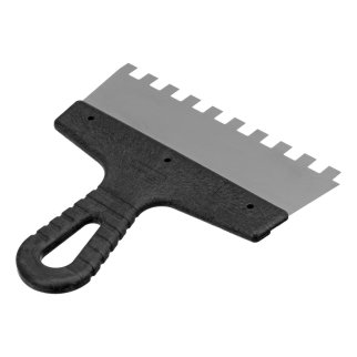 Шпатель из нержавеющей стали 200мм, зуб 10х10мм, пласт. ручка СИБРТЕХ фото 2