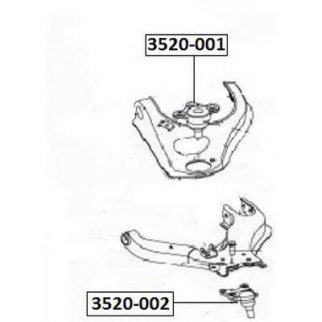 Опора шаровая ASVA 3520-002 фото