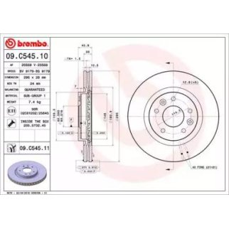 Диск тормозной brembo 09.C545.11 фото