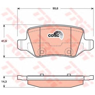 Колодки тормозные задние дисковые к-кт TRW GDB1481 фото