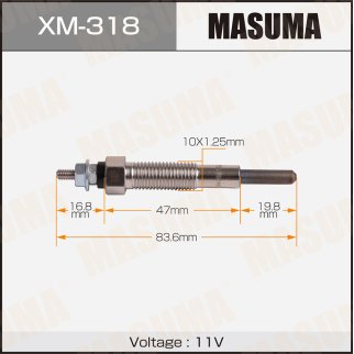 Свеча накаливания Masuma XM-318 фото