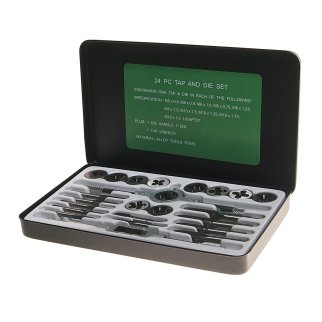 Набор метчиков и плашек метрический 24пр ROCK FORCE фото