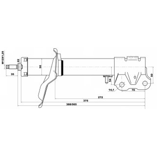 Амортизатор передний R FEBEST 04660919FR фото 2