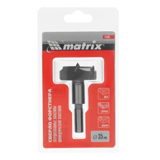 Сверло Форстнера по дереву 35мм твердоспл. пластины, цилиндрический хвостовик MATRIX фото 6