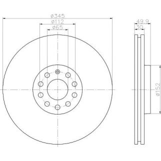 Диск тормозной передний вентилируемый MINTEX MDC1718 фото