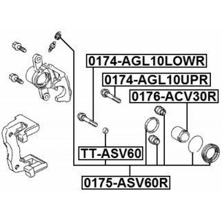 Ремкомплект суппорта тормозного заднего TOYOTA CAMRY ACV40,GSV40 2006.01-2011.09  FEBEST 0175-ASV60R фото 2