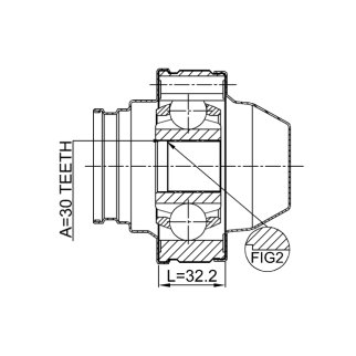 ШРУС карданного вала FEBEST 2211-FQSHA фото 2