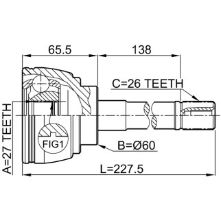 0110-014_ШРУС наружный к-кт! Toyota Hilux 2.0/2.5/2.8 88> фото 2
