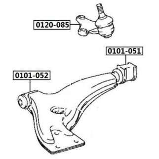 Сайлентблок ASVA 0101-051 фото
