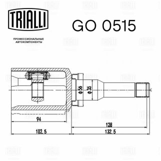 ШРУС внутренний TRIALLI GO 0515 фото 3