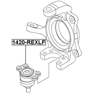 Опора шаровая нижняя передней подвески FEBEST 1420-REXLF фото 2