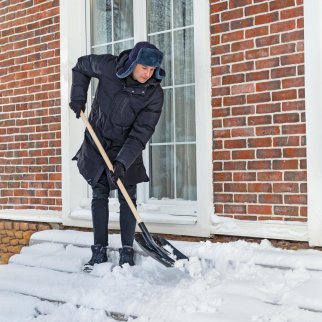 Лопата снеговая стальная 330х370 б/ч эмалированная СИБРТЕХ фото 7