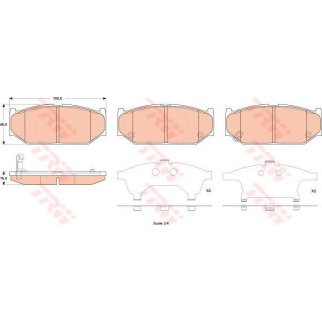 Колодки Suzuki Swift 05-10/11- передние к-кт TRW фото