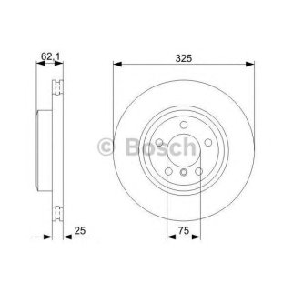 Диск тормозной BMW X3 (E83) (04-10) передний (1шт.) BOSCH фото