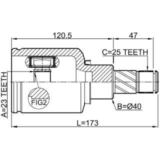 ШРУС внутренний FEBEST 2411-KAPTLH фото 2