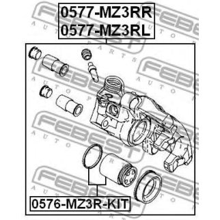 Суппорт тормозной задний FEBEST 0577-MZ3RR фото