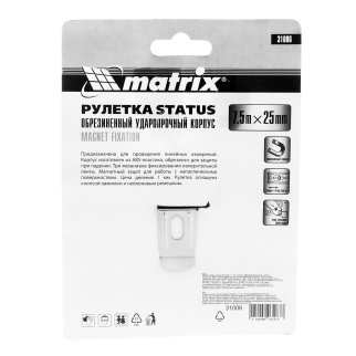 Рулетка 7,5м 25мм Status magnet 3 fixations MATRIX фото 8