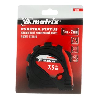 Рулетка 7,5м 25мм Status magnet 3 fixations MATRIX фото 7