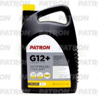 Антифриз 5кг (4.4л) - желтый PATRON YELLOW G12+, TL 774-D/F, G012A8FA1, DAF 325.2/325.3/326.0/326.3, фото