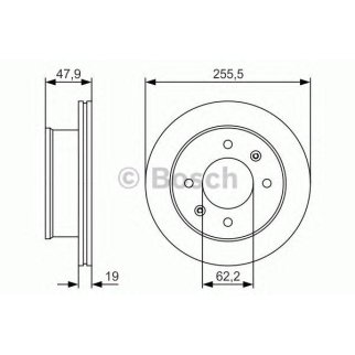 Диск тормозной передний вентилируемый BOSCH 0 986 479 S21 фото