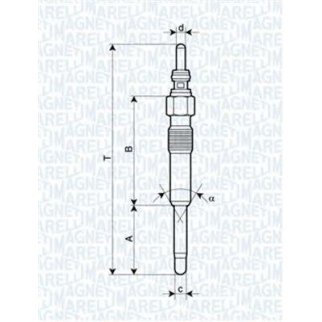 Свеча накаливания Magneti Marelli 062900006304 фото