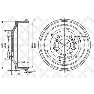 Барабан тормозной Stellox 6026-9906-SX фото