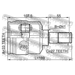 ШРУС внутренний FEBEST 1211-TUC27LH фото