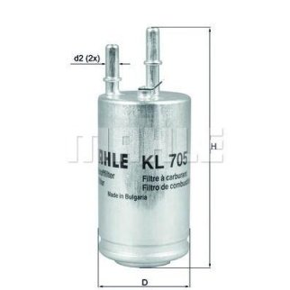 Фильтр топливный MAHLE KL 705 фото 2