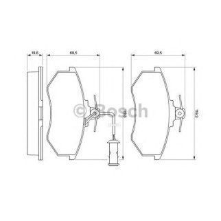 Колодки тормозные к-кт BOSCH 0 986 466 693 фото