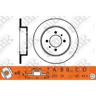 Диск тормозной передний вентилируемый NiBK RN1311 фото