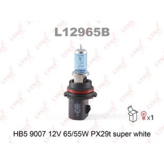 Лампа галогеновая HB5 9007 12V 65/55W PX29T SUPER WHITE L12965B фото