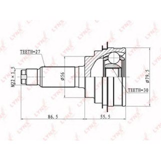 ШРУС наружный передний LYNXauto CO-7100 фото