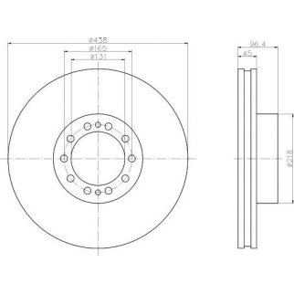 Диск тормозной передний вентилируемый TEXTAR 93086100 фото