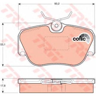 Колодки тормозные MERCEDES W201 (82-93) передние (4шт.) TRW фото