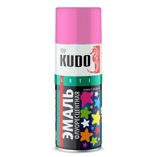 Автоэмаль KUDO флуоресцентная розовая 520мл фото