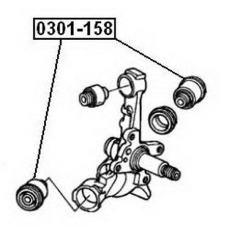 Сайлентблок ASVA 0301-158 фото