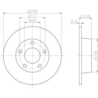 Диск тормозной задний MINTEX MDC1480 фото