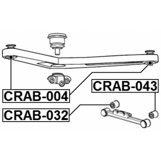 Сайлентблок задней подвески FEBEST CRAB-004 фото 2 Сайлентблок задней подвески FEBEST CRAB-004 фото 2