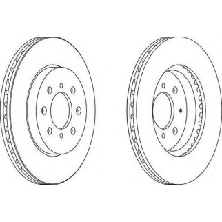 Диск тормозной передний вентилируемый FERODO DDF1610 фото