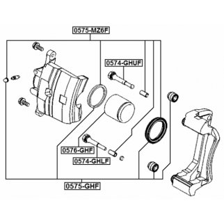 Ремкомплект переднего суппорта FEBEST 0575-MZ6F фото 2