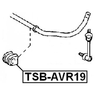 Втулка (сайлентблок) заднего стабилизатора FEBEST TSB-AVR19 фото 2 Втулка (сайлентблок) заднего стабилизатора FEBEST TSB-AVR19 фото 2
