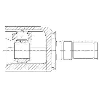 ШРУС для а/м Hyundai Creta (15-) 2.0i AT 2WD/4WD (внутр. лев. перед.) (GO 0827) фото 3