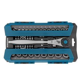 Набор торцевых головок ,трещетка 120 зубьев41 предмет 1/4 .1/2 Gross фото 3